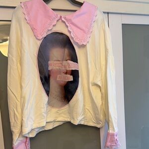 Selkie Pink and White Top